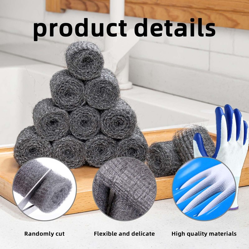 Steel Wool Pads Set – 24 Pcs Grade 00 Rodent