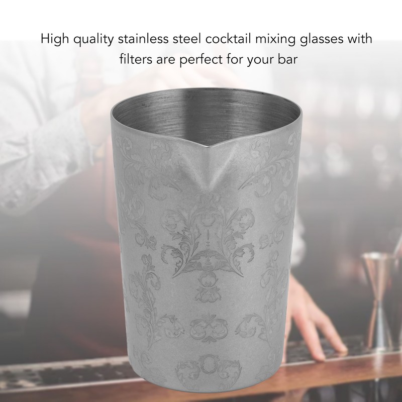 Cocktail Mixing Glass Garland Stainless Steel Bar Bartending Mixing Pitcher