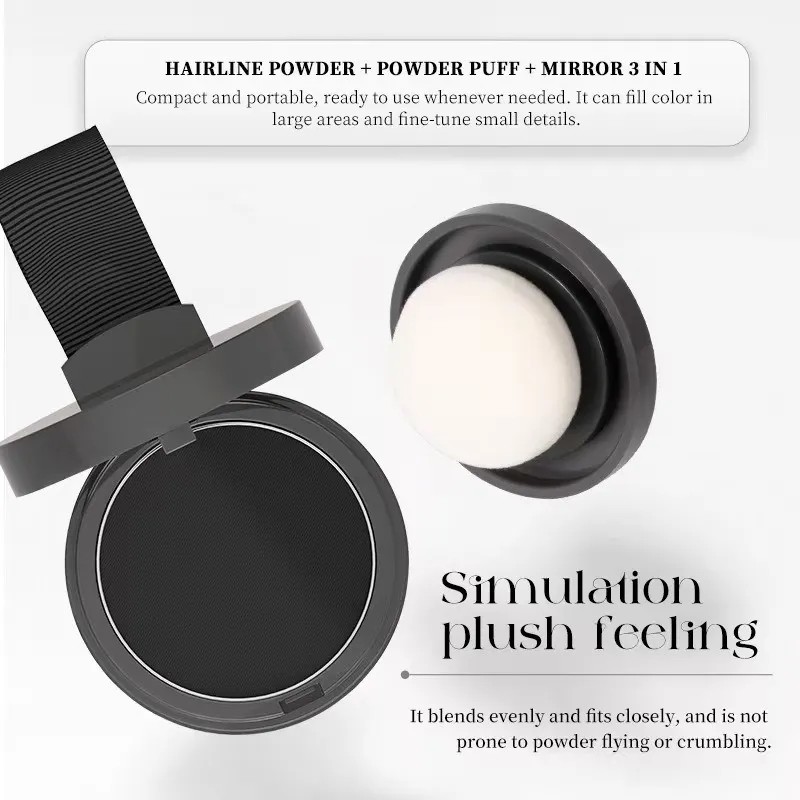 Polvo Cosmético Para Fibra Capilar De Color Negro Y Marrón