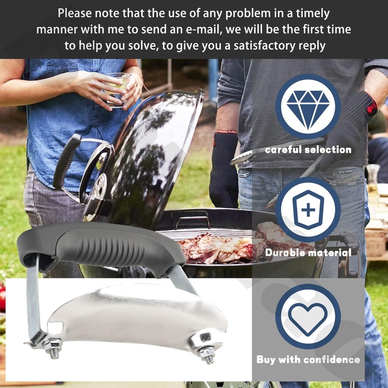 80672 Charcoal Lid Handle & Shield Kit Compatible with Weber