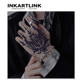 INKARTLINK Tattoo Tech,2 Hojas Tatuaje Semi Permanente Extra Grande, Tatuajes Temporales De Diseño De Arte Para Adultos, Dura 1-2 Semanas, Impermeable