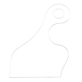 sourcing map 5.9" x 9.8" Charcuterie Board Template Acrylic Handle Router Template Woodworking Router Template Cut Guide Tools for Kitchen Clear