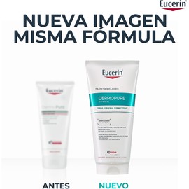 EUCERIN DermoPure Triple Effect Crema Corporal (200ml) Anti-Imperfecciones, Anti-Manchas, Anti-Brillo, Calma e hidrata, ideal para piel grasa o con imperfecciones