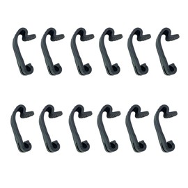 ZCLGOOD 12PCS Replacement Dog Crate Locking Latch, Black Plastic Wire Cage Hook Clips for Pet Door Buckle, Multi-Purpose for Rabbit Bird Cat Kennel