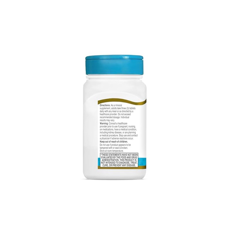 21st Century Cal Mag Zinc +d Tablets, 90 Count, Fuerza