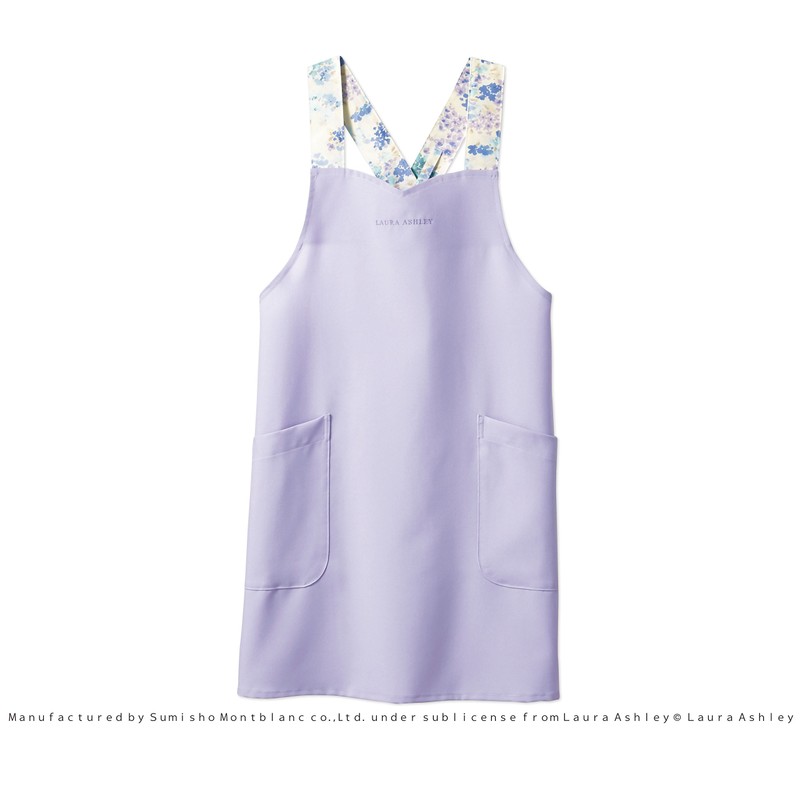 Laura Ashley LW502-83 Women's Scrub/Lab Coat, lavender/ameri blue