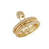 BLBLJERY Safety Pin Gold Stackable Rings for Women Non Tarnish