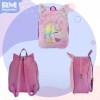 Rm Regalomex Mochila Escolar De Peluche Para Niña, Unicornio, Bolsa