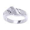 Men's 925 Sterling Silver 7-Stone Diamond Wedding Band, Size 16
