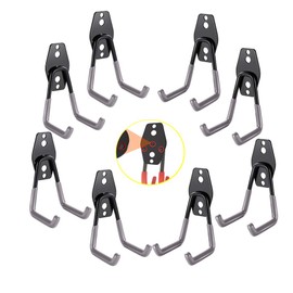 3-H Garage Hooks Heavy Duty, Steel Garage Storage Hooks for Garage Organization, Utility Garage Wall Hooks, Garage Hangers Tool Hangers for Bikes, Ladders etc (Grey)