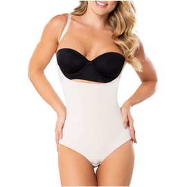 DIANE & GEORDI 002375 Fajas Colombianas Reductoras y Moldeadoras para Adelgazar | Colombian Girdles Butt-Lift Torsette Shapewear for Women Beige M