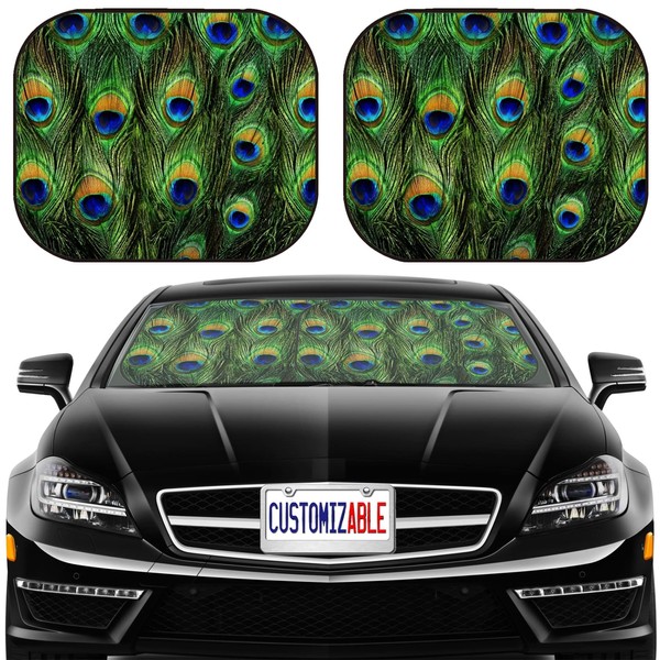 MSD Car Sun Shade Windshield Sunshade Universal Fit 2 Pack,