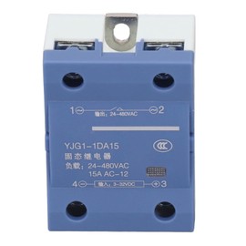 Solid State Relay 15A Single Phase DC 3‑32V Input AC 24‑480V Output SSR for Machine Equipment
