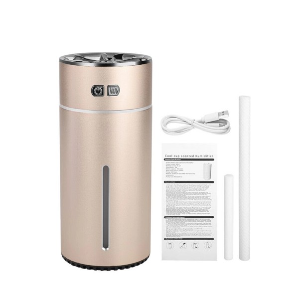 Unbranded Gold Aluminum Waterless Aroma Diffuser Waterless Essential Aroma Oil