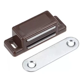Herrajes Guerrero Broche Retenedor De Iman Para Muebles 10 Pieza Cafe