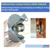 Gascem Door Knob Lockout Device (Matt Silver, 1 Padlock). Door