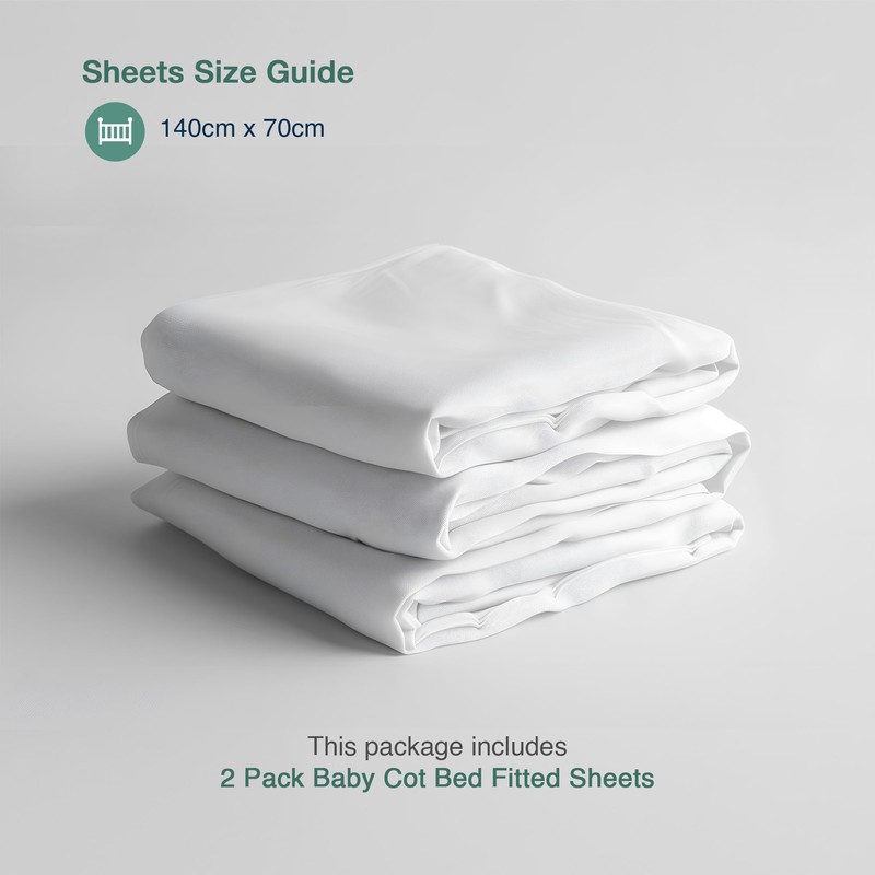 Kinder Valley Cot Bed Sheets - 2 Pack Baby Cot