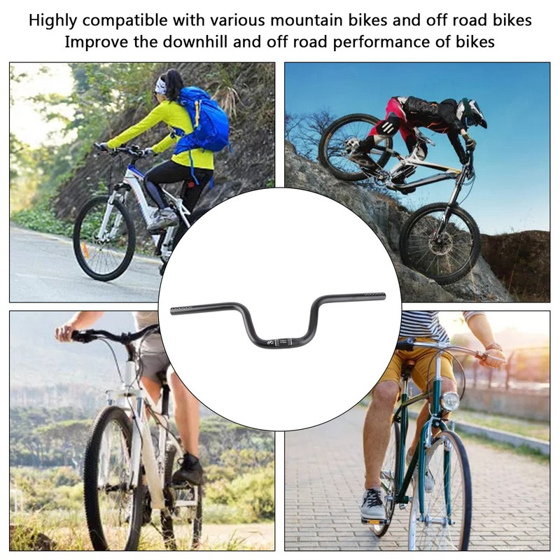 Mountain Bike Handlebar 25.4mm Diameter 580mm Extra Long Handlebar Aluminum