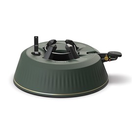 Krinner X-6 Christmas Tree Stand, Green - Single Cable Operation, Holds Up to 6 Foot Holiday Trees - Foot Press for Easy Setup, Water Tank with Water Level Indicator