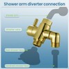 Brass Shower Diverter Valve for Handheld Shower Head and Fixed