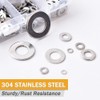 Goysen Stainless Steel Flat Washers, 360PCS Assorted Flat Metal Washers