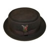 Brown Unisex Superb Foldable Pork Pie Trilby Hat with Matching