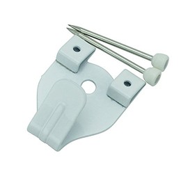 Fukui Metal Crafts White Hooks, Medium, Double Needles, Set of 5