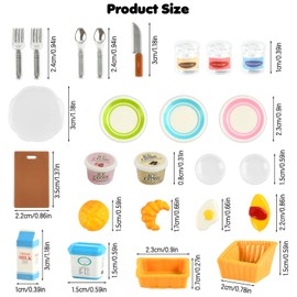 Mini Food, Miniature Food Dollhouse Accessories, Kitchen Christmas, Miniature Food Accessories, Miniature Gnome Accessories, for Dollhouse Decoration, Mini Kitchen, DIY Micro Landscape