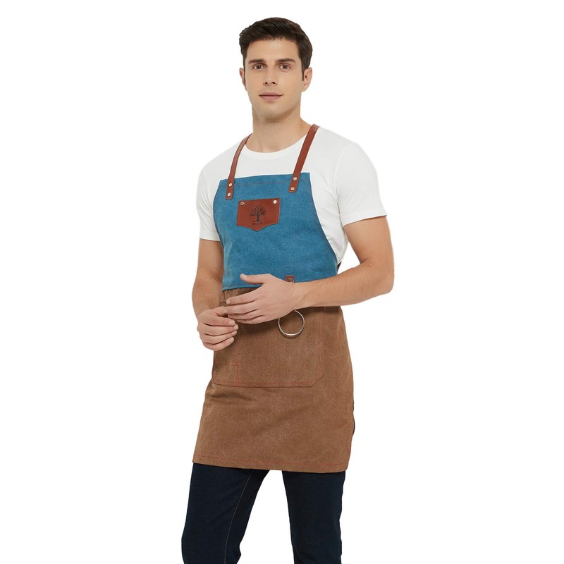 Unisex Restaurant Canvas Aprons Kitchen Barbecue Cooking Apron Bartender Avental