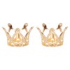 sourcing map Crystal Ball Display Holder Crown Shaped Egg Stand