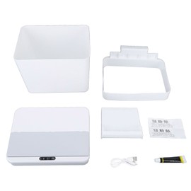 8L Bathroom Trash Can with Lid Automatic Garbage Can USB Charging Wall Mountable Motion Sensor Smart Trash Can for Home Office