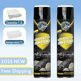 Dutilma Car Interior Foam Cleaner Spray 650ml Multifunctional Heavy Duty Cleaner for Auto Upholstery,Carpets & Leather,Degreaser & Deodorizer:_NEW 3 Bottle