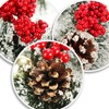 COM-FOUR® 2 x Christmas Table Wreath, Advent Wreath with Pine