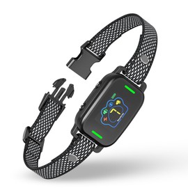 Smart Bark Collar for Small Medium Large Dogs, Rechargeable Anti Bark Collar for Dogs with Exclusive Safety Lock, Dog Barking Collar with 7 Adjustable Sensitivity, 5 Working Modes & IPX7 Waterproof