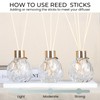 TRIFOLIC 4Pcs Reed Diffuser Set with Metal Golden Decoration, 3.5oz