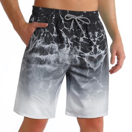 ELETOP Men's Swimming Shorts Swim Trunks Quick Dry Board Shorts Men Performance Beach Shorts Surfing Shorts with Mesh Lining S-4XL