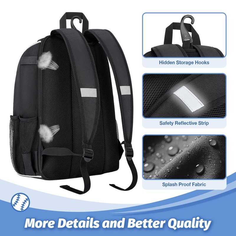 Ciihars Youth Baseball Bag - Baseball Backpack Bat & Glove