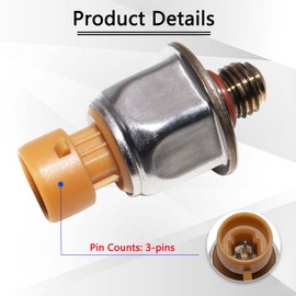 KEJSTED Fuel Injection Pressure Sensor ICP Sensor 1845428C92 Compatible with 2004-2010 Ford Powerstroke 6.0L Diesel E-350 E-450 Excursion F-250 F-350 F-450 F-550 F750 International Navistar 4C3Z9F838A