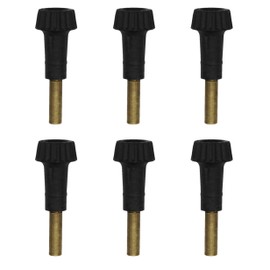 Creative Hobbies Black Lamp Socket Knob with 1/2" Brass Extenders | 6 Pack