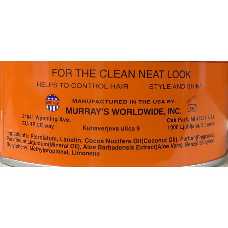 Murray's Light Pomade & Hair Dressing, Super Light, 3 oz.