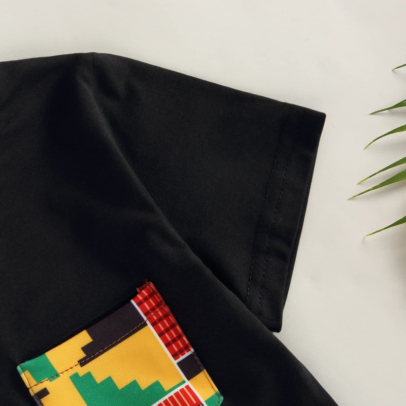 Kids Toddler Boy Summer Clothes Tee Shirt Tops African Graphic