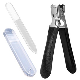 Nail Clippers for Thick Nails & Glass Nail File with Case Nail Trimmer for Seniors Heavy Duty Toe Nail Clippers for Men and Women Thick Toenails
