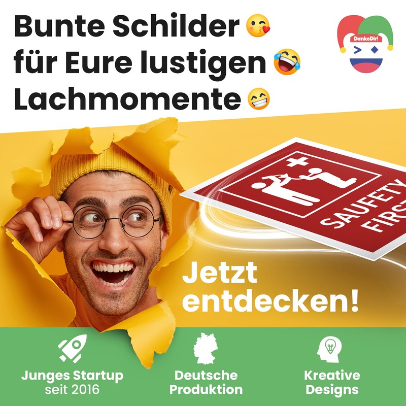 DankeDir! Saufety First - Sign 30 x 20 cm -