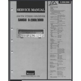 SANSUI G-2000 G-3000 G2000 G3000 Service Manual Comb Bound Gloss Covers