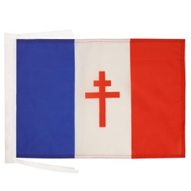 Free France 1940-1944 Flag 18'' x 12'' cords - French resistance - France Libre SMALL flags 30 x 45cm - Banner 18x12 in - AZ FLAG