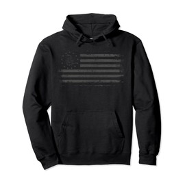Gadsden Snake, Betsy Ross Flag - 13 Colonies, Tactical Black Pullover Hoodie