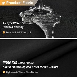 BTTN 180 x 200cm Drop Long Shower Curtain, Long Mould Proof Resistant Heavy Duty Fabric Wet Room Shower Curtain, Durable and Washable, Waterproof Weighted Cloth Shower Curtain Set with 12 Hooks, Black