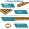 uxcell 8Pcs Fully Threaded Rod, 5/16" UNC x 4-1/2" Length