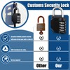 Combination Padlock, 2 Pcs 4 Digit Resettable Security Padlock, Outdoor