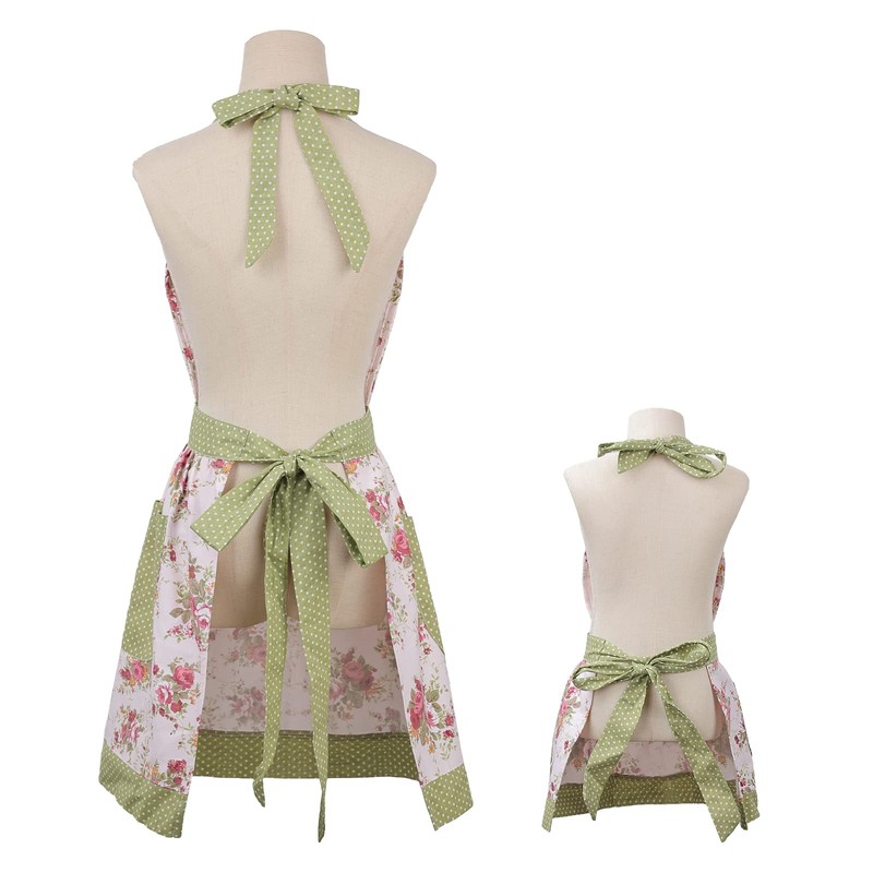 Surblue Kitchen Aprons with Pockets for 2 Pockets for Mama